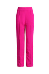 Sophisticated Solid High Waist Straight Leg Skinny Pintuck Tailored Pants