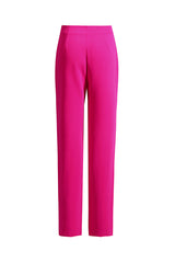 Sophisticated Solid High Waist Straight Leg Skinny Pintuck Tailored Pants